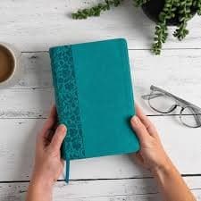 NASB Large Print Personal Size Reference Bible, Teal LeatherTouch