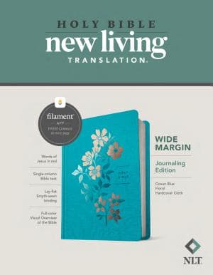 Filament NLT Wide Margin Bible, Hardcover, Ocean Blue